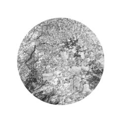 Grafiettekening op paneel, ZONDER TITEL, ø 30 cm Mirjam Abraas